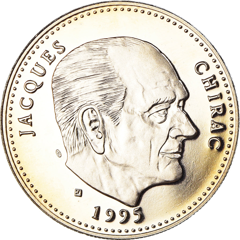 Frankrijk, Medaille, Ve République, Jacques Chirac, Politics, 1995, FDC