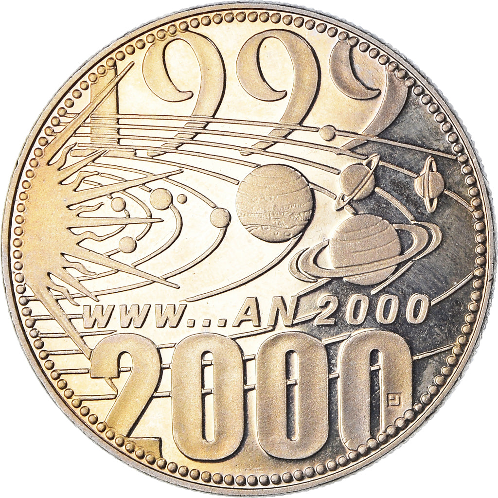 France, Medal, Europa, Passage à l'An 2000, 2000, MS(65-70), Copper-nickel