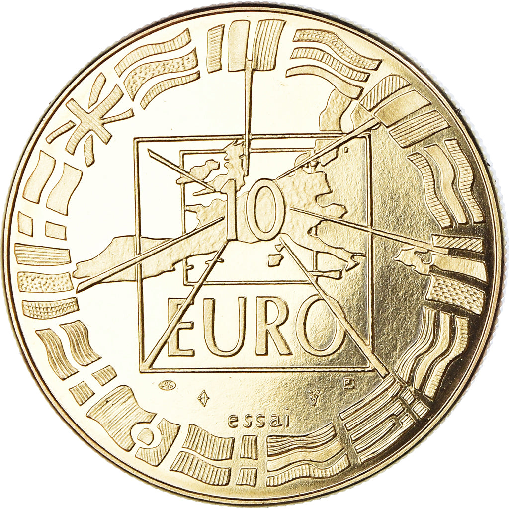 Frankreich, Medaille, Europe, 10 Euro Essai, Politics, Society, War, 1998, STGL
