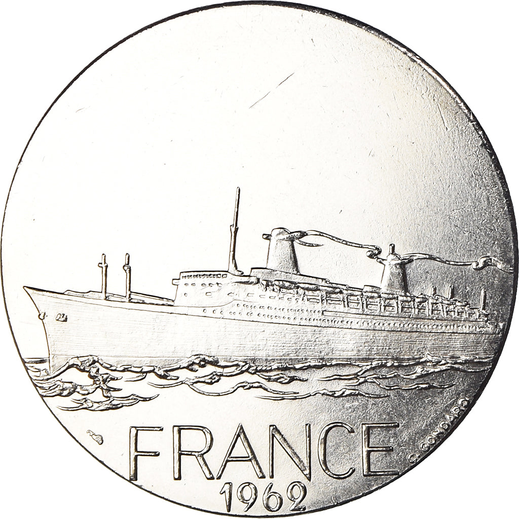 França, Medal, Compagnie Générale Transatlantique, France, Navegação, C.