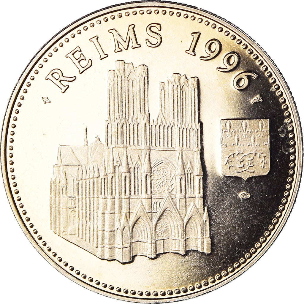 Vatican, Medal, Le Pape Jean-Paul II à Reims, Religions & beliefs, 1996