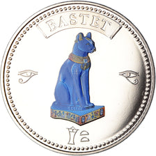 Egypt, Medal, Trésors d'Egypte, Bastet, History, MS(65-70), Copper-nickel