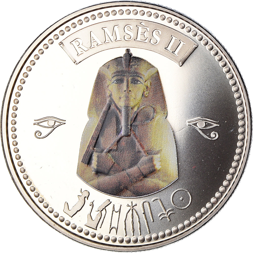 Egypt, Medal, Trésors d'Egypte, Ramsès II, History, MS(65-70), Copper-nickel