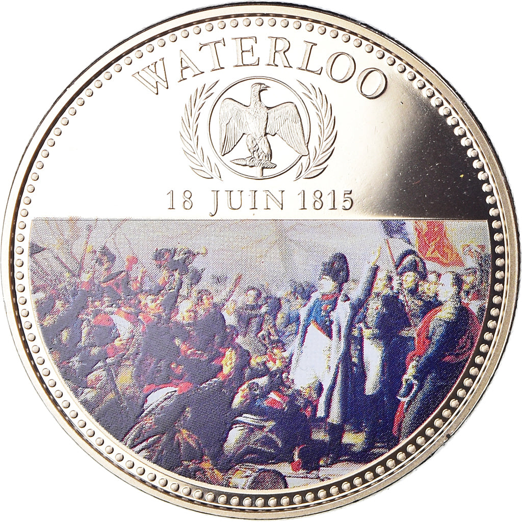 France, Medal, Napoléon Ier, Bataille de Waterloo (1815), History, MS(65-70)