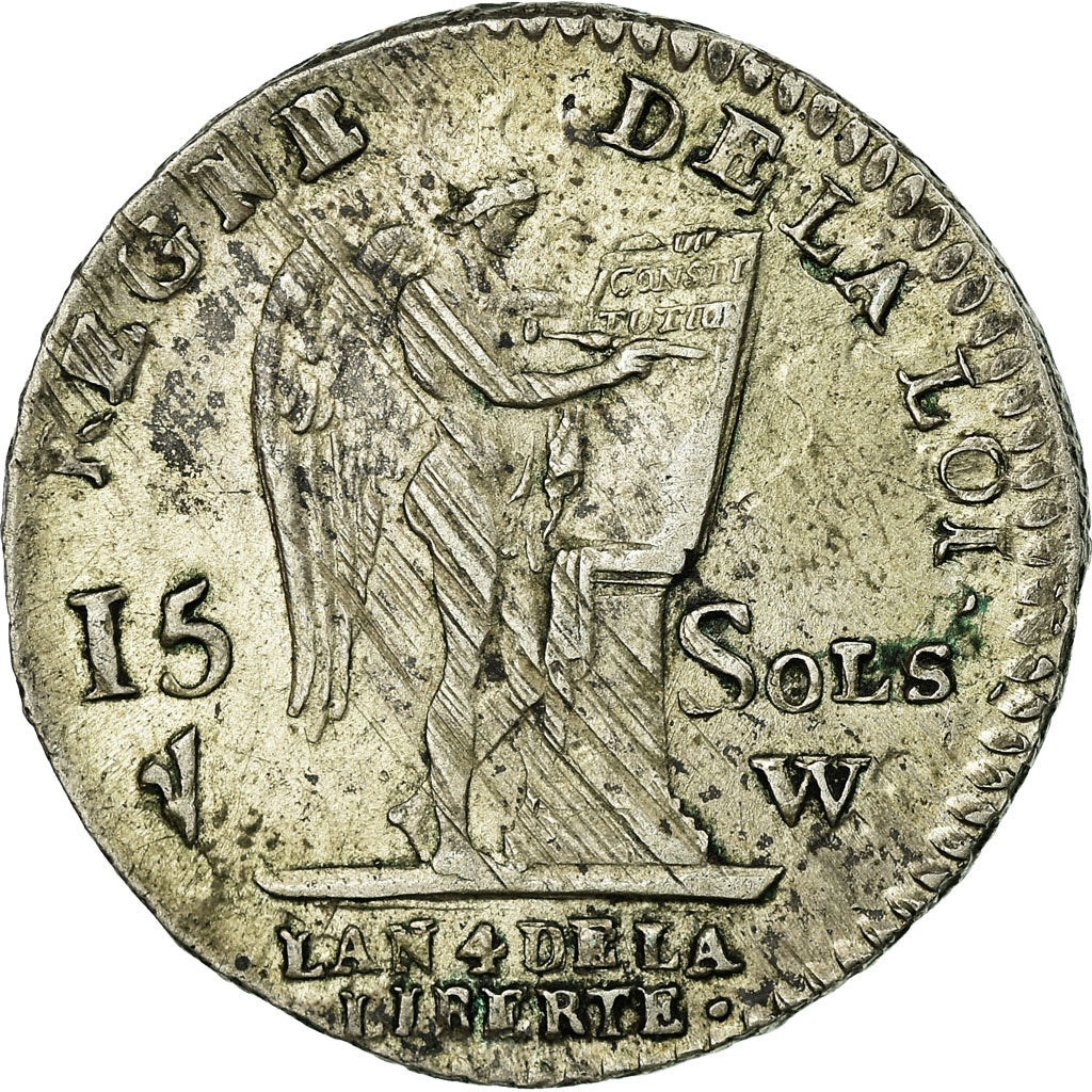 Coin, France, 15 sols françois, 15 Sols, 1/8 ECU, 1792, Lille, EF(40-45)