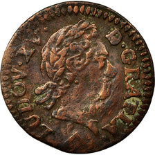 Coin, France, Louis XV, Liard à la vieille tête, Liard, 1773, Lille