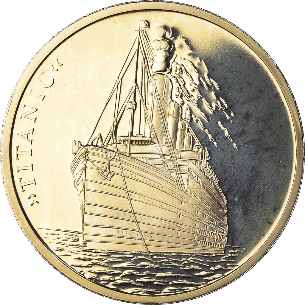 France, Medal, Titanic, Shipping, 2010, MS(65-70), Copper-nickel