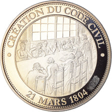 France, Medal, Napoléon Ier, Code Civil (1804), History, MS(64), Copper-nickel