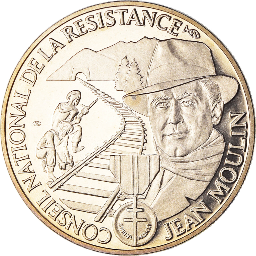 Francja, medal, 1939-1945, Conseil National de la Résistance, Jean Moulin, WAR