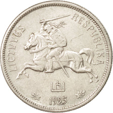 Moneda, Lituania, 5 Litai, 1925, King's Norton, MBC+, Plata, KM:78