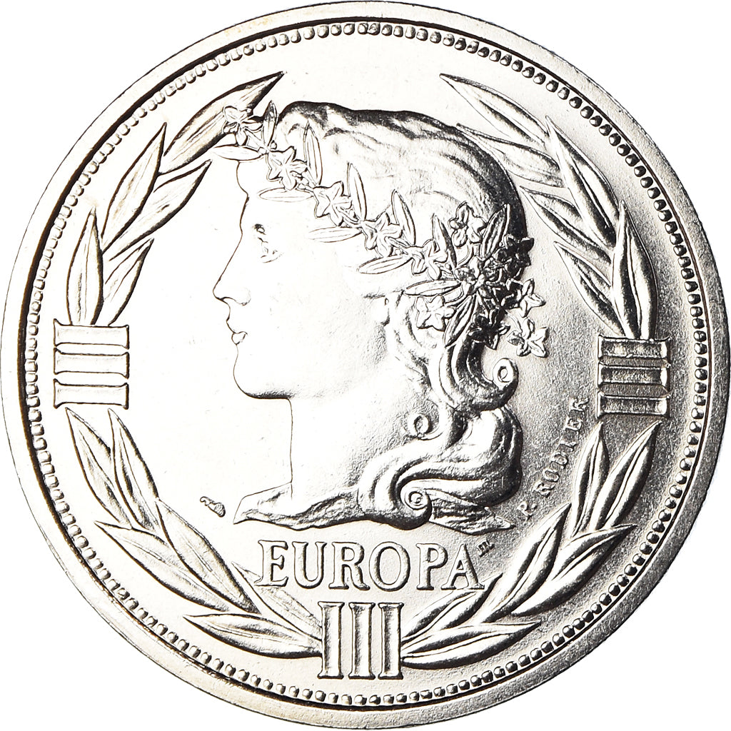 Frankrijk, Medaille, Ecu Europa, Marianne, Politics, 1989, FDC, Cupro-nikkel