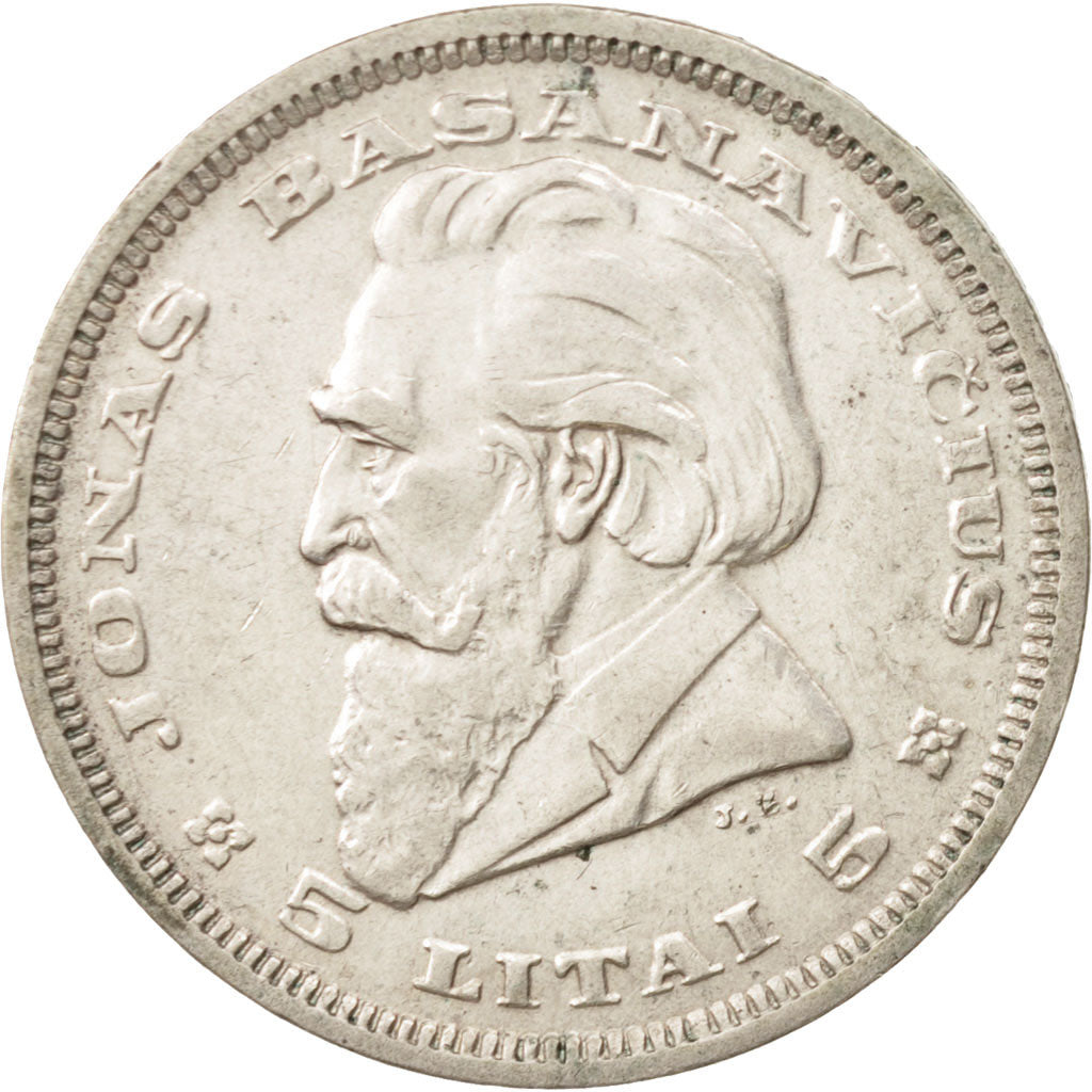 Lituania, 5 Litai, 1936, BB, Argento, KM:82