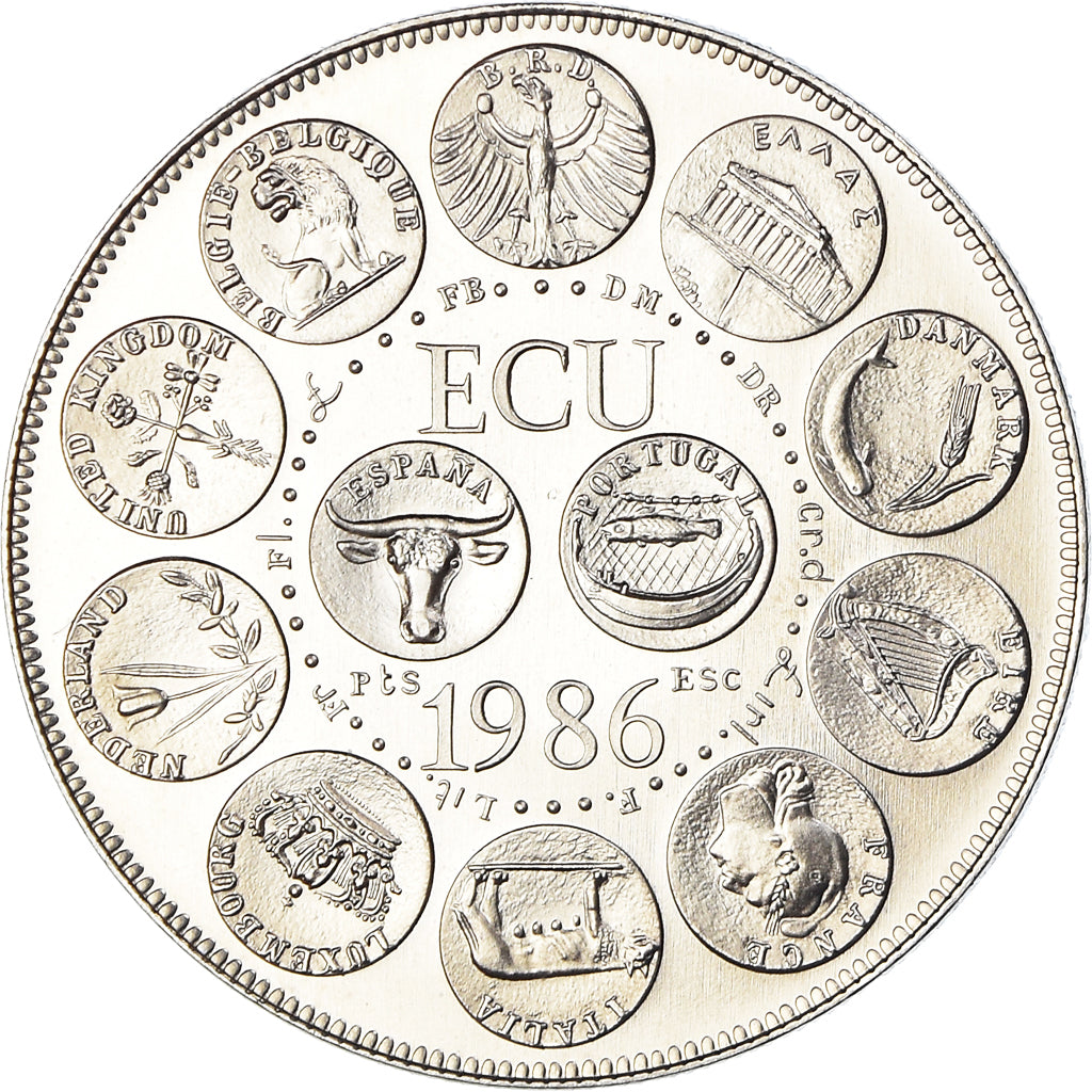 Frankreich, Medaille, Ecu Europa, Marianne, Politics, 1986, STGL, Kupfer-Nickel