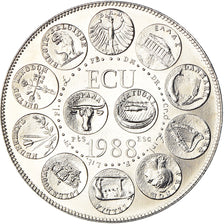 Francja, medal, Ecu Europa, Marianne, Politics, 1988, MS(65-70), Miedź-Nikiel