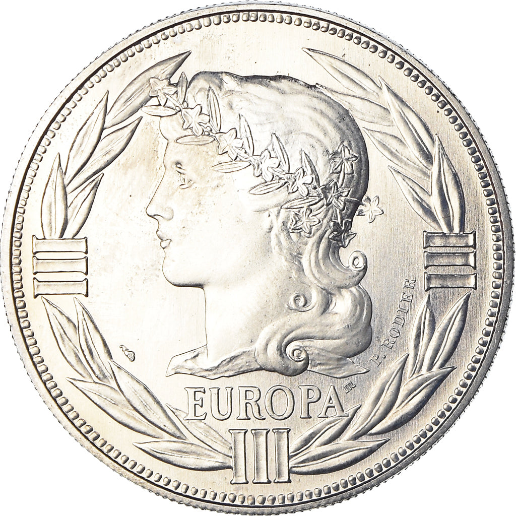 Francja, medal, Ecu Europa, Marianne, Politics, 1988, MS(65-70), Miedź-Nikiel