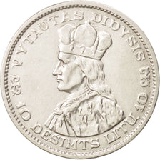 Lithuania, 10 Litu, 1936, EF(40-45), Silver, KM:83
