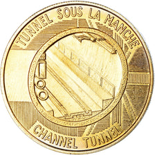 Francia, medaglia, Eurotunnel, Première Jonction, 1990, FDC, Doratura in