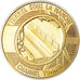 Francia, medaglia, Eurotunnel, Première Jonction, 1990, FDC, Doratura in