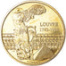 França, medalha, Europa, Le Louvre, 1993, MS(65-70), Cobre-Níquel Dourado