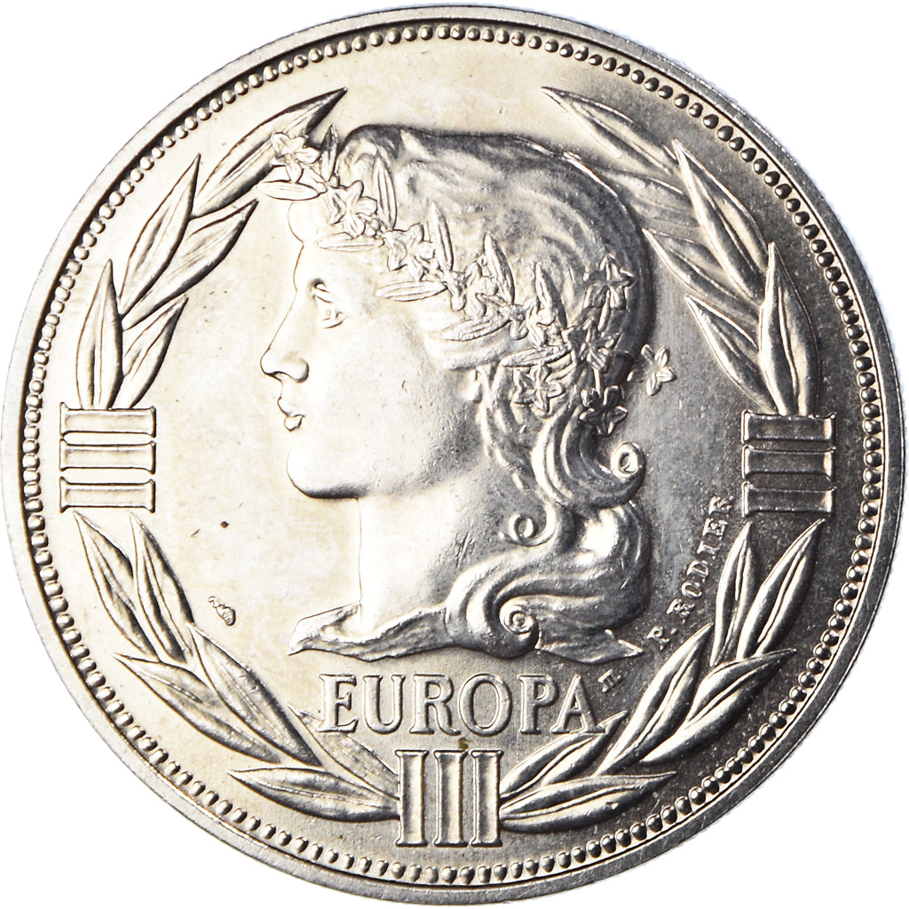 Frankrijk, Medaille, Ecu Europa, Marianne, Politics, 1988, UNC-, Cupro-nikkel