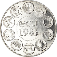 França, medalha, Ecu Europa, Europe Assise, Politics, 1983, Rodier, MS(65-70)