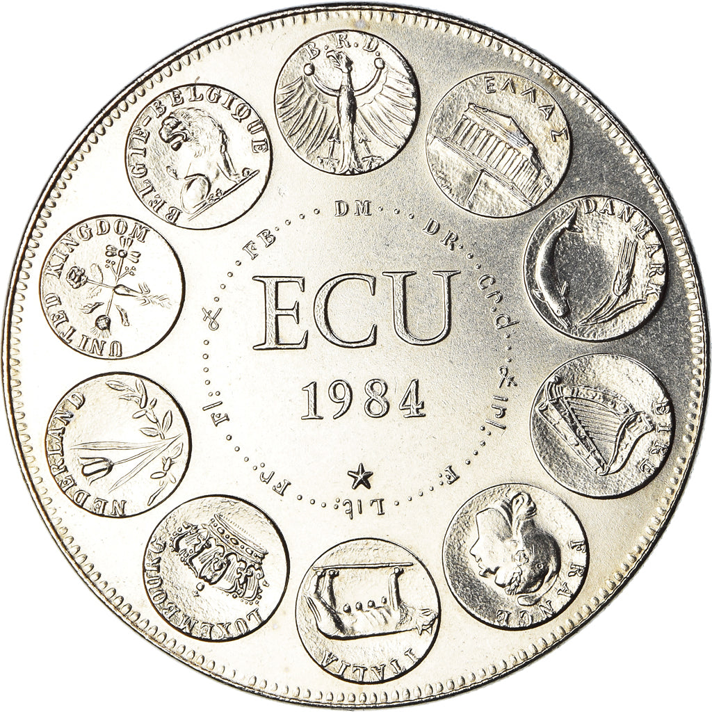 France, Médaille, Ecu Europa, Europe Assise, Politics, 1984, Rodier, FDC
