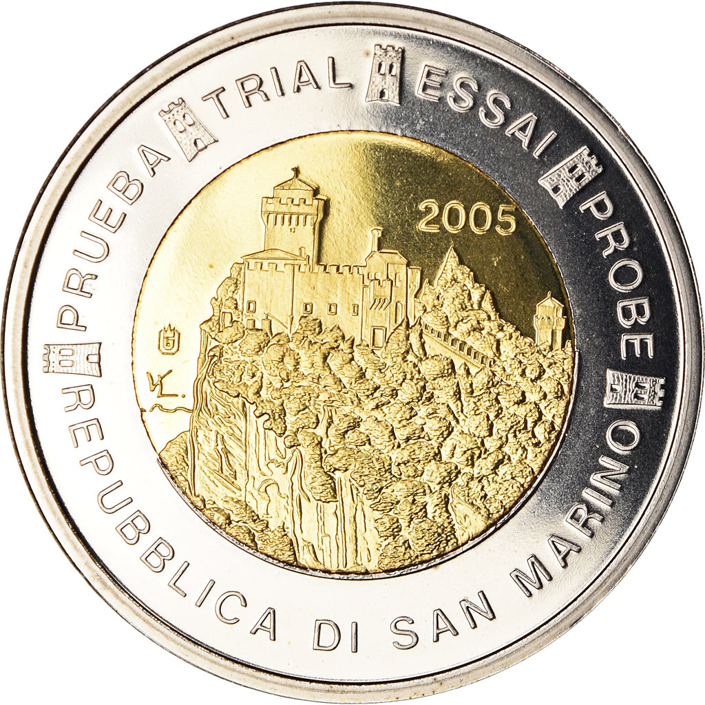 San Marino, 2 Euro, Essai-Trial, 2005, STGL, Bi-Metallic