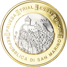 San Marino, Euro, Essai-Trial, 2005, MS(65-70), Bi-Metallic