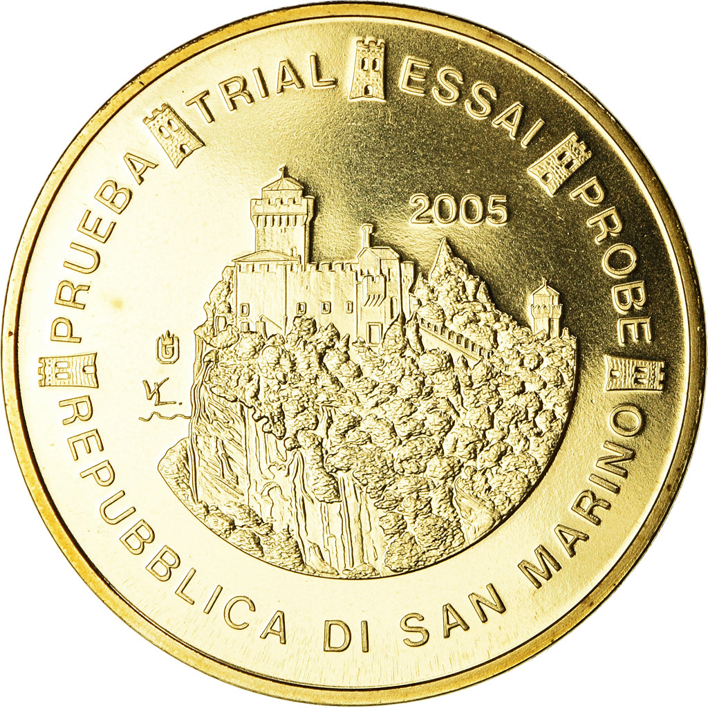 San Marino, 50 Euro Cent, Essai-Trial, 2005, MS(65-70), Bi-Metallic