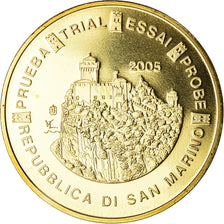 San Marino, 50 Euro Cent, Essai-Trial, 2005, MS(65-70), Bi-Metallic