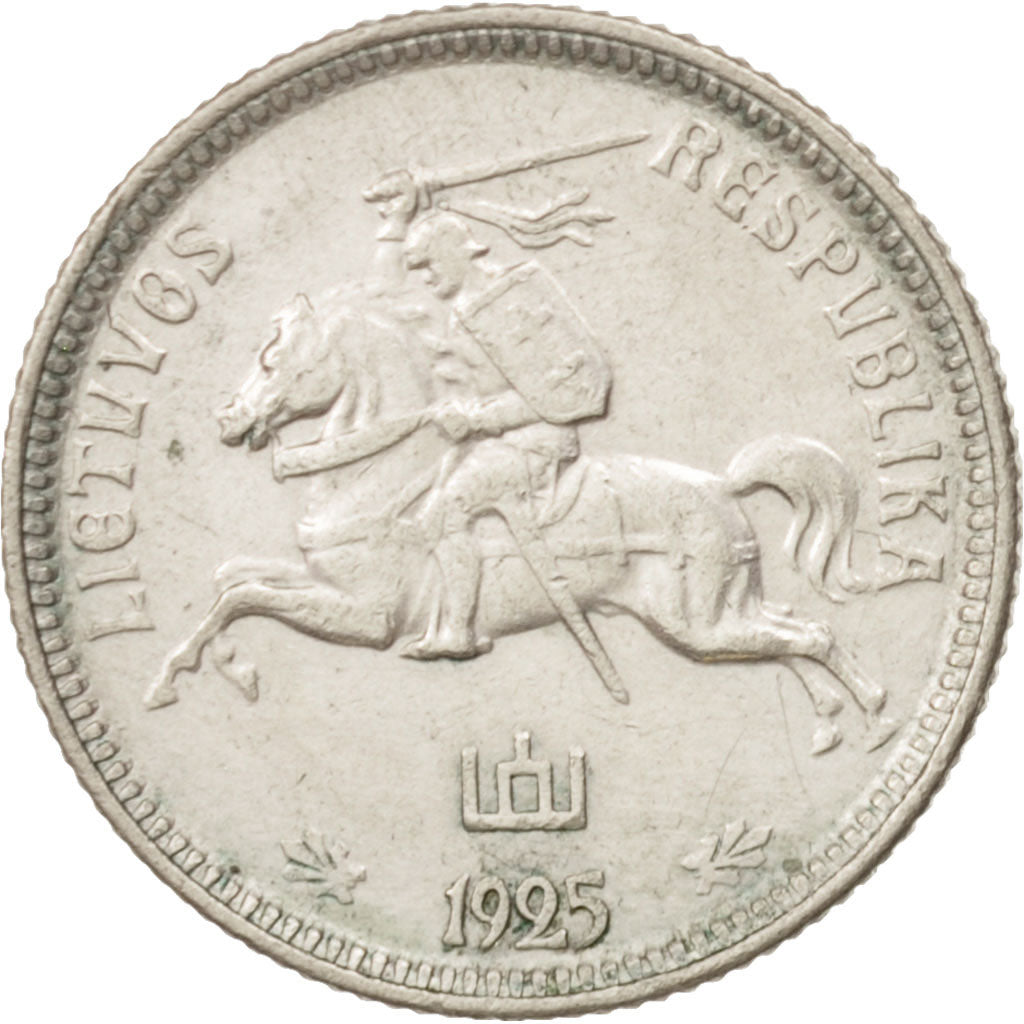 Lithuania, Litas, 1925, King's Norton, AU(50-53), Silver, KM:76