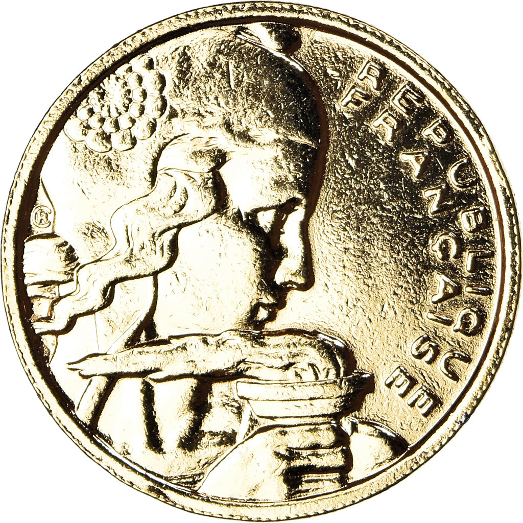 Coin, France, Cochet, 100 Francs, 1954, MS(60-62), Gold plated, KM:919.1