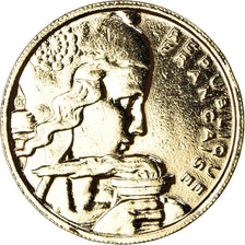 Coin, France, Cochet, 100 Francs, 1954, MS(60-62), Gold plated, KM:919.1