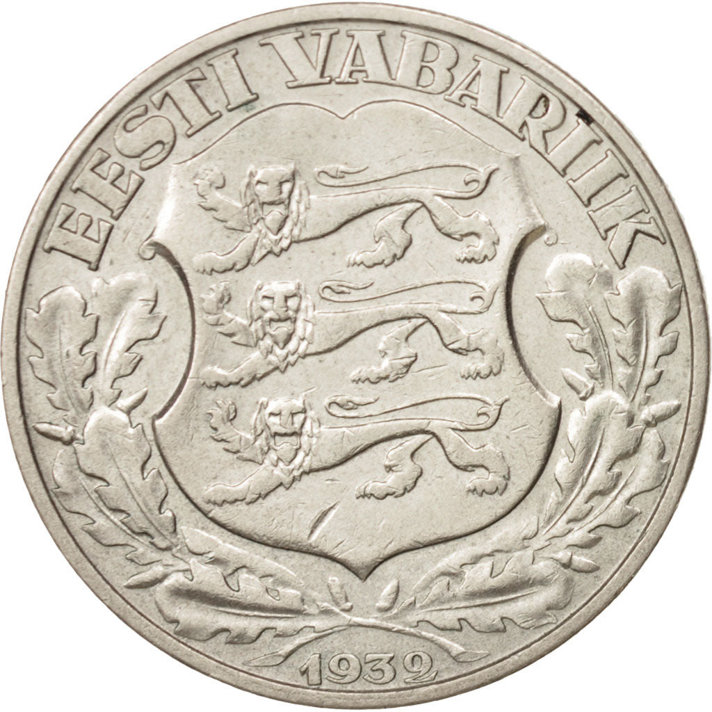 Estonia, 2 Krooni, 1932, TTB, Argent, KM:13