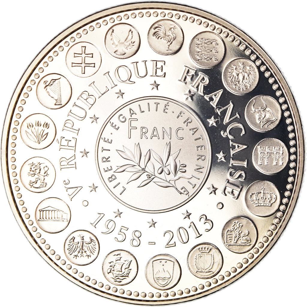 Frankrijk, Medaille, L'Europe des XXVII, Veme République, Politics, 2013, FDC