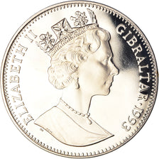 Coin, Gibraltar, Elizabeth II, 2.8 Ecus, 1993, MS(65-70), Copper-nickel, KM:478