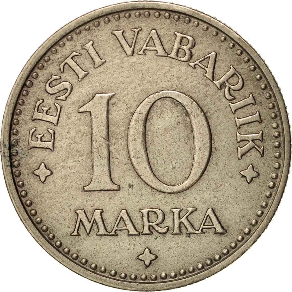 Estonia, 10 Marka, 1925, EF(40-45), Nickel-Bronze, KM:4