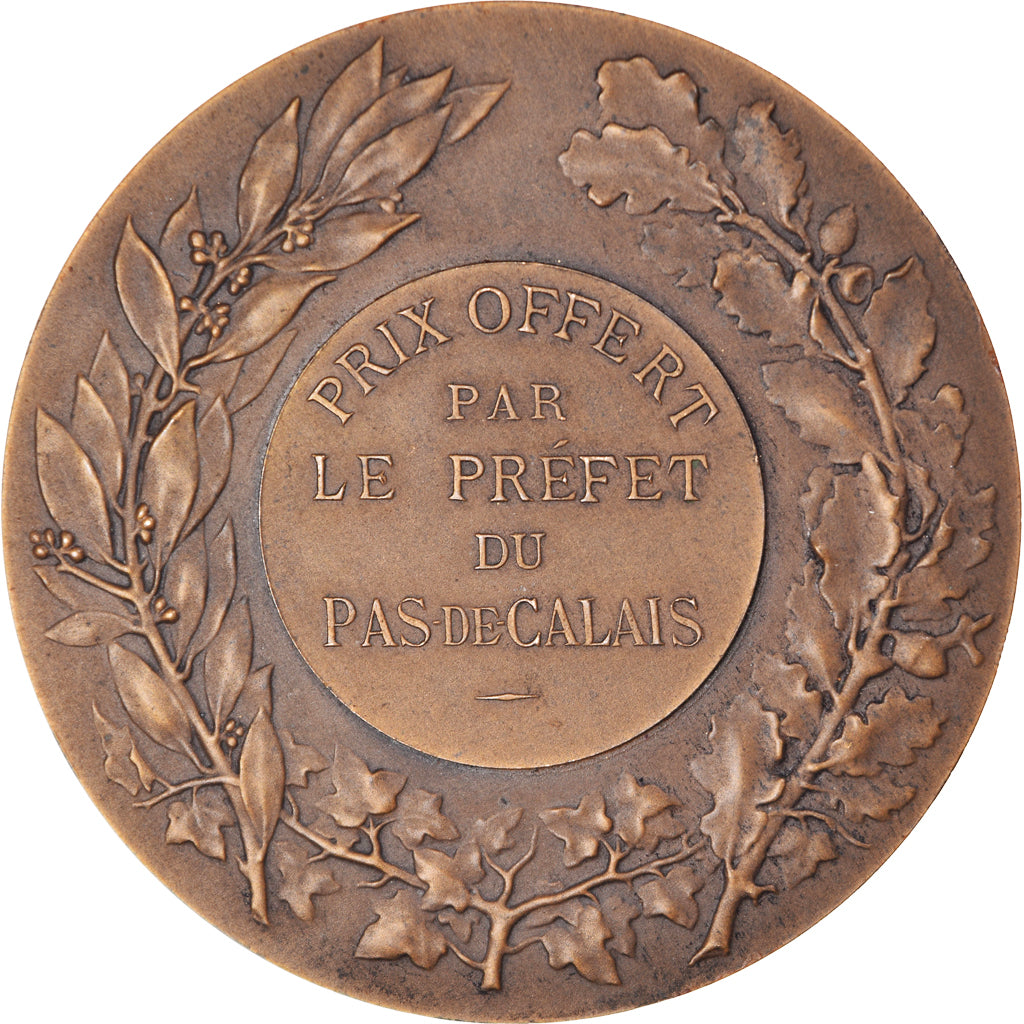 France, Medal, Prix Offert par le Préfet du Pas-de-Calais, Politics, Roty