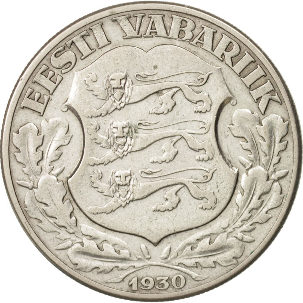 Estonia, 2 Krooni, 1930, EF(40-45), Silver, KM:20