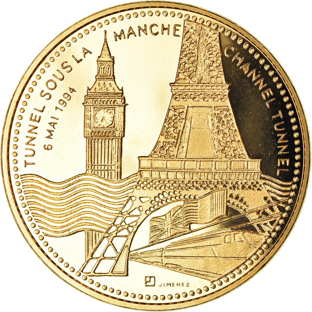 France, Medal, Le Tunnel sous la Manche, 6 Mai 1994, Society, 1994, MS(65-70)