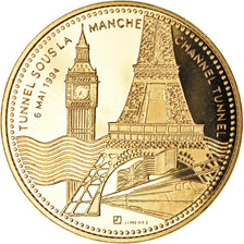 France, Medal, Le Tunnel sous la Manche, 6 Mai 1994, Society, 1994, MS(65-70)