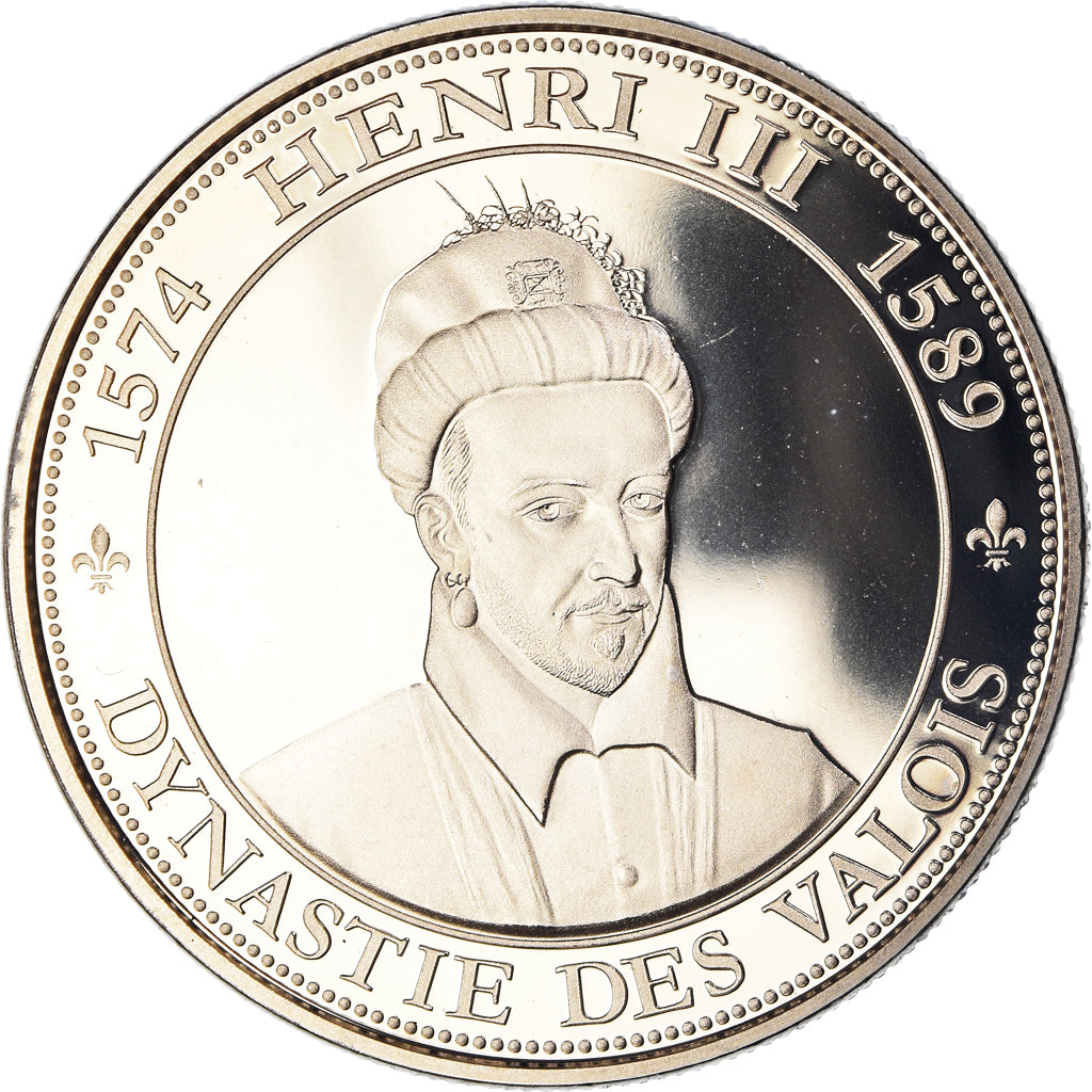 France, Medal, Les Rois de France, Henri III, History, MS(65-70), Copper-nickel