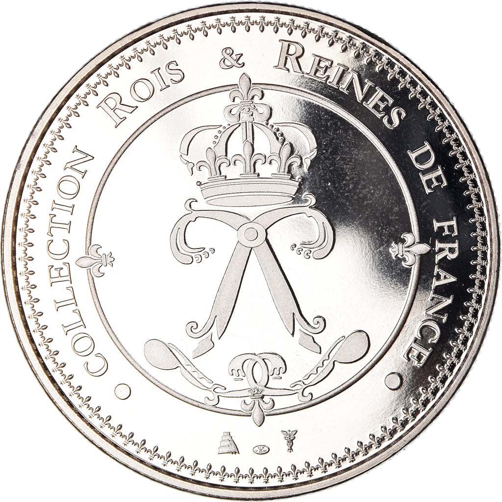 Francia, medaglia, Les Rois de France, Charlemagne, History, FDC, Rame-nichel