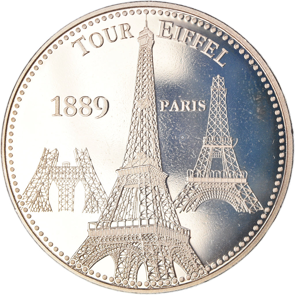 France, Medal, Paris - La Tour Eiffel, Patrimoine, Proof, MS(65-70)