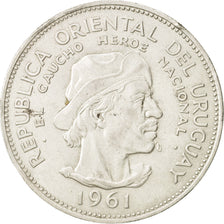 Uruguay, 10 Pesos, 1961, AU(50-53), Silver, KM:43