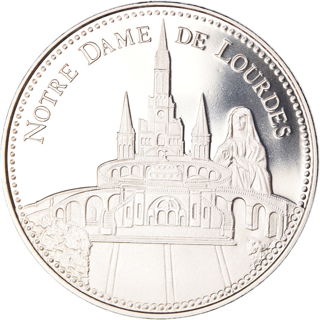 France, Medal, Notre Dame de Lourdes, Patrimoine, Proof, MS(65-70)
