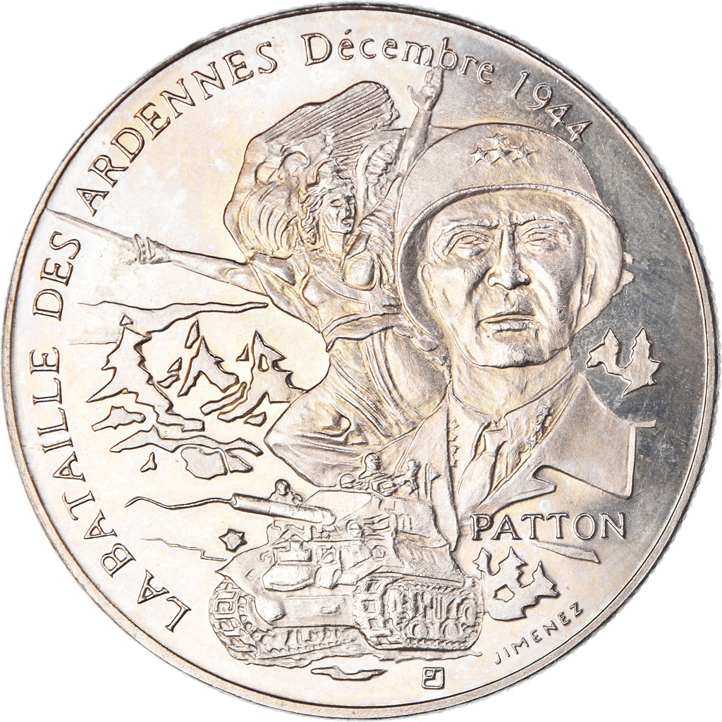 France, Medal, La Bataille Des Ardennes - Décembre 1944 - Patton, WAR, MS(63)