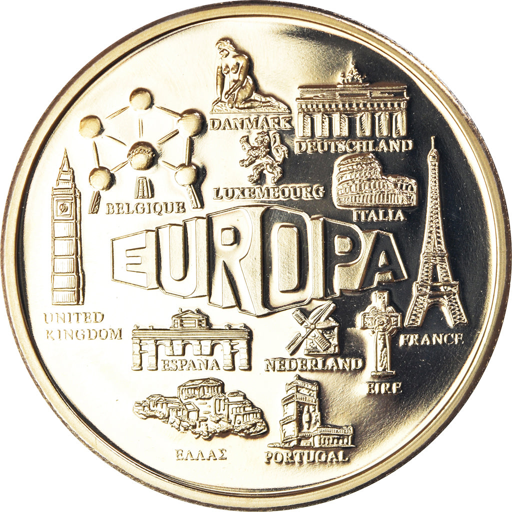 France, Medal, Ecu Europa, Politics, 2000, MS(65-70), Copper-nickel