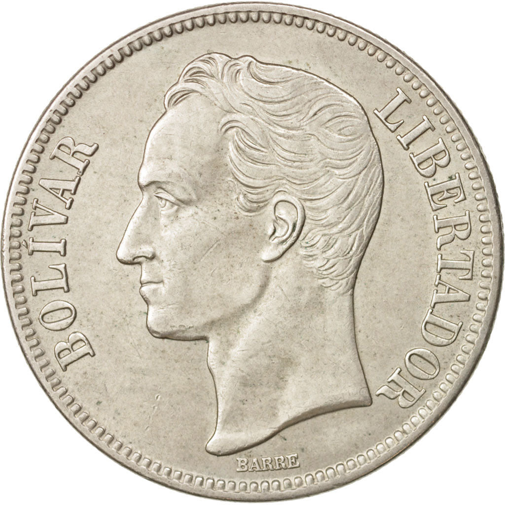 Venezuela, Gram 25, 5 Bolivares, 1935, EF(40-45), Silver, KM:24.2