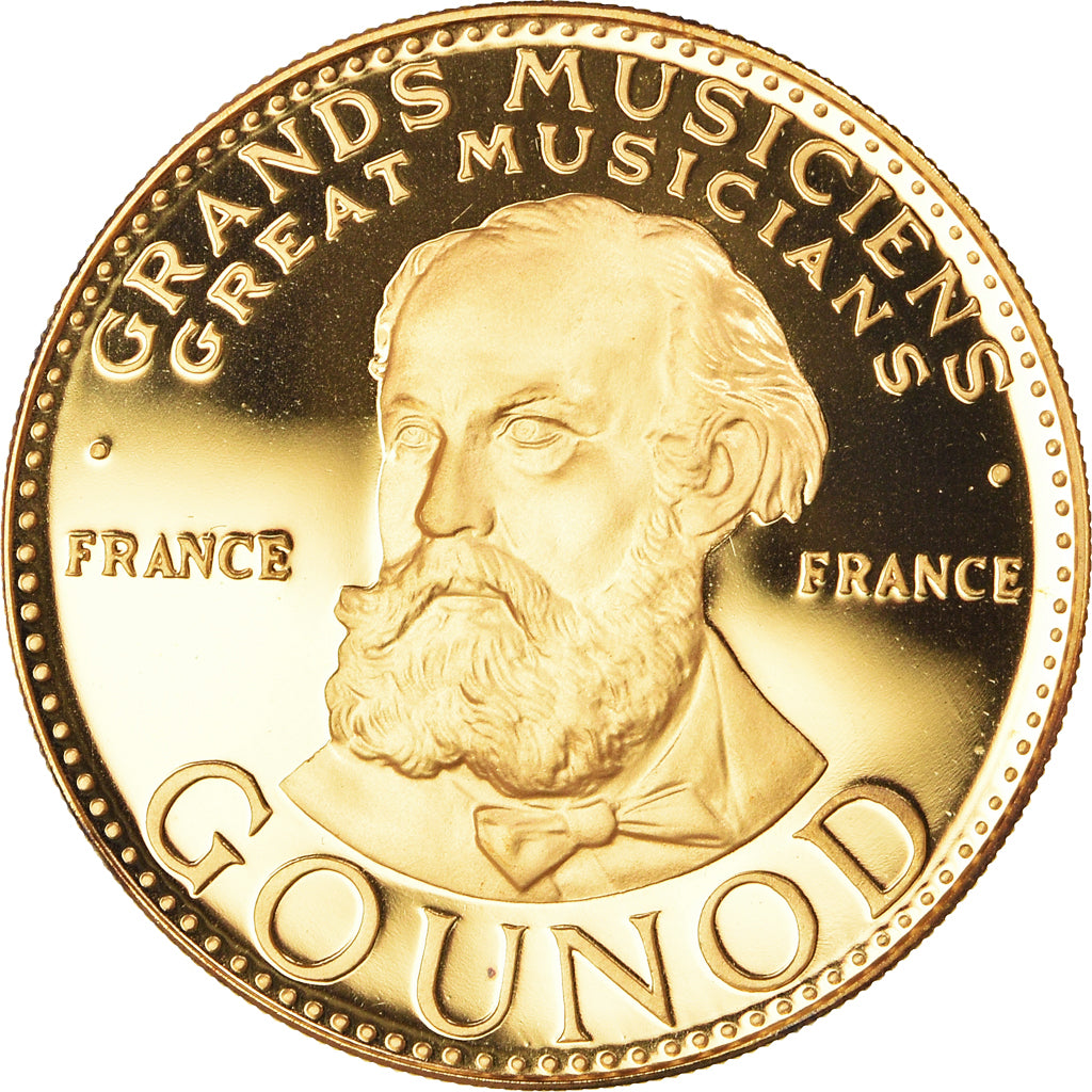 France, Medal, Gounod, Musique, 1991, Proof, MS(65-70), Vermeil